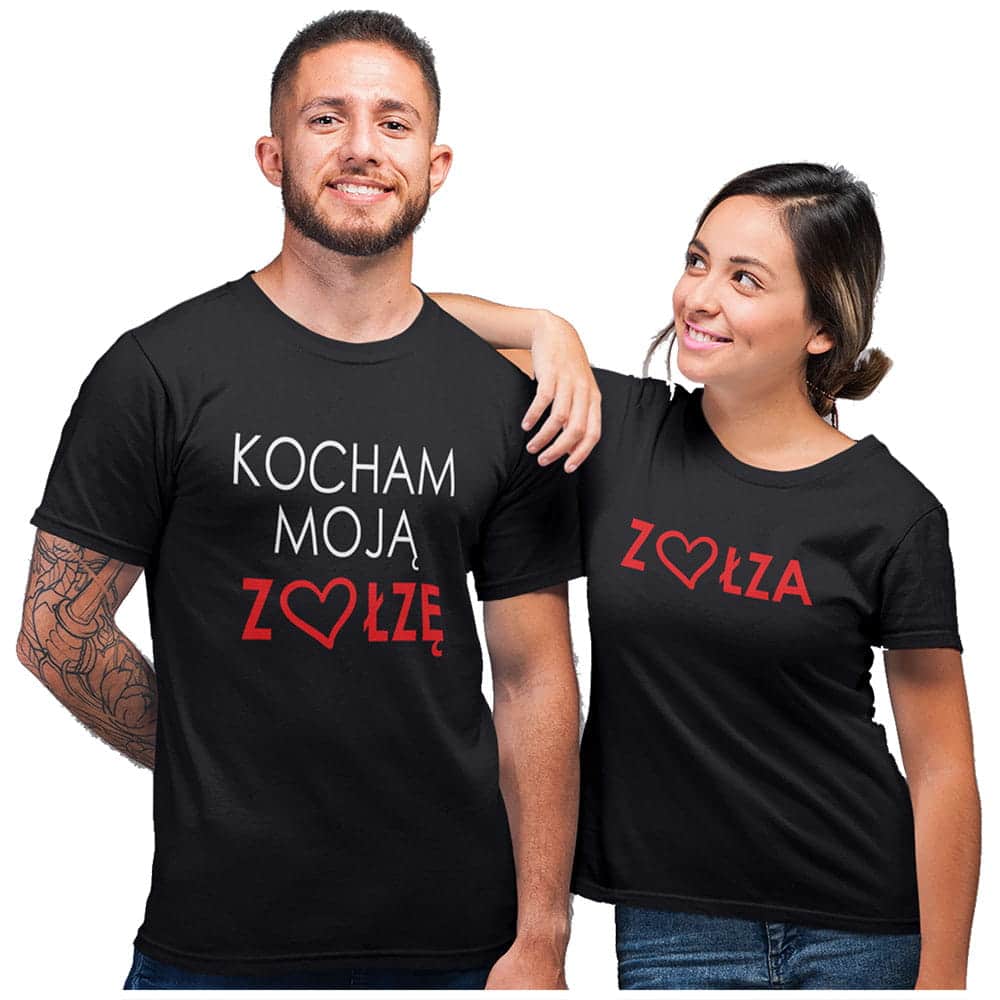 Koszulki dla par kocham moją zołzę - komplet - zdjęcie 1