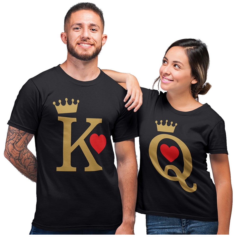 Koszulki dla par K and Q King &amp; Queen komplet - zdjęcie 1