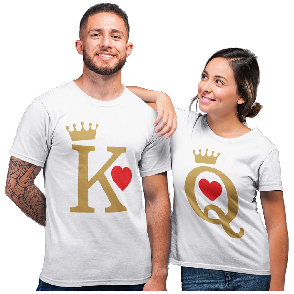 Koszulki dla par K and Q King &amp; Queen komplet - zdjęcie 2