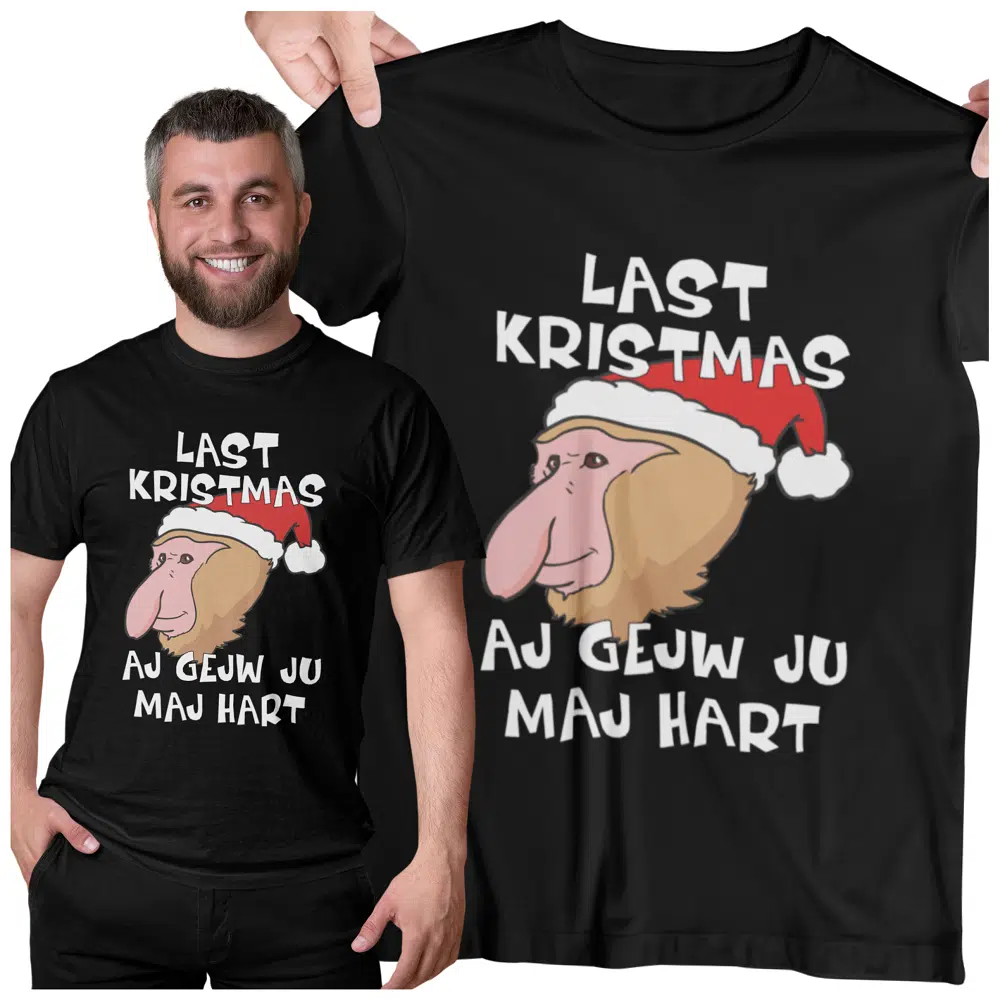 Last Kristmas Śmieszna koszulka świąteczna męska nosacz - zdjęcie 1