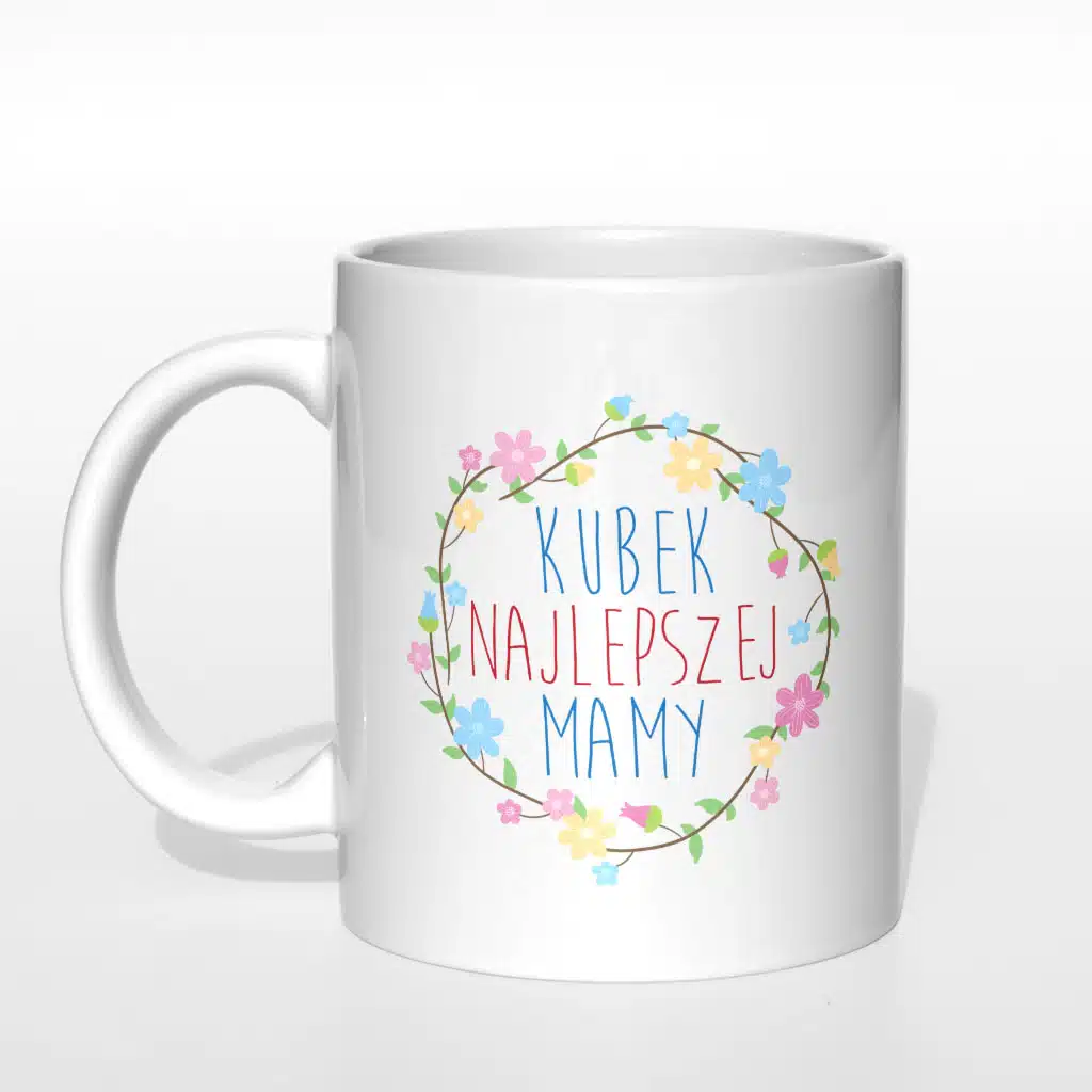 Kubek Najlepszej Mamy kwiaty - zdjęcie 1