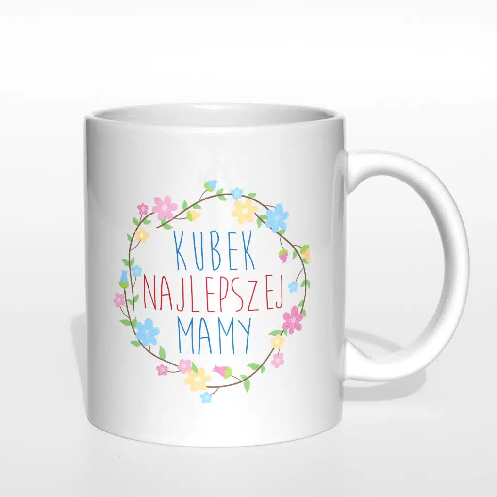 Kubek Najlepszej Mamy kwiaty - zdjęcie 2