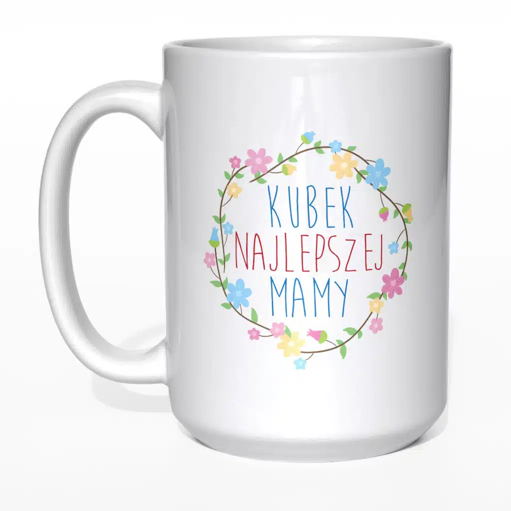 Kubek Najlepszej Mamy kwiaty - zdjęcie 3