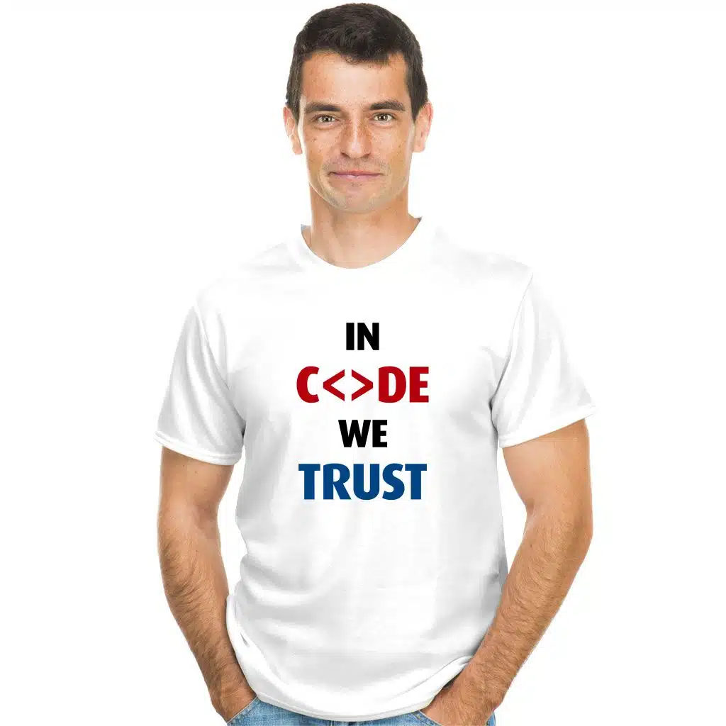In code we trust koszulka - zdjęcie 2