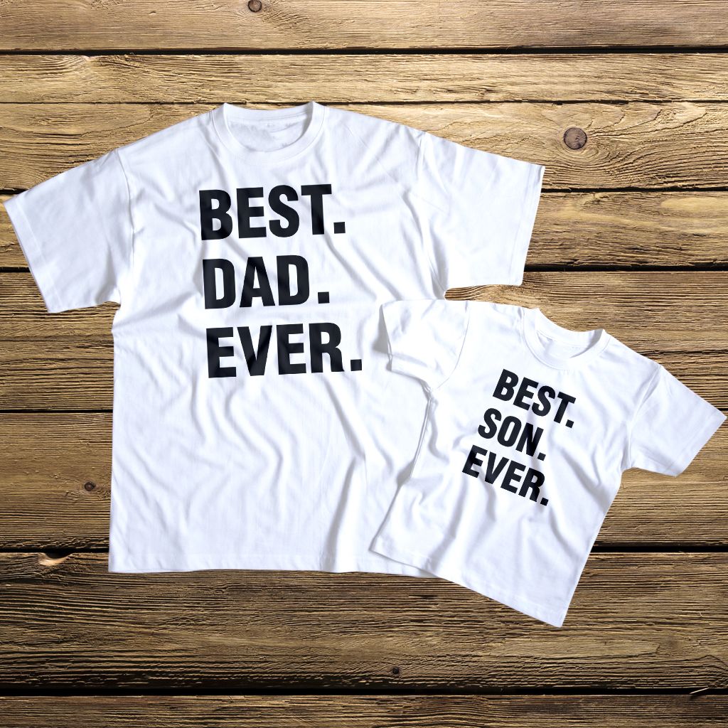 Best Dad Ever Best Son Ever koszulki dla taty i syna - zdjęcie 2