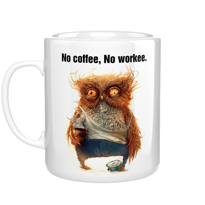 No Coffee, No Workee kubek - zdjęcie 1