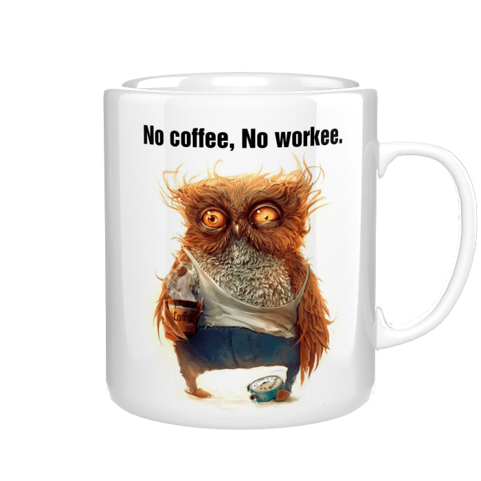 No Coffee, No Workee kubek - zdjęcie 3