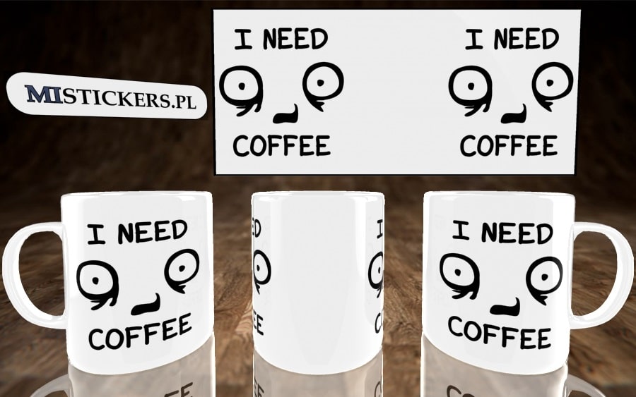 I Need Coffee kubek - zdjęcie 4