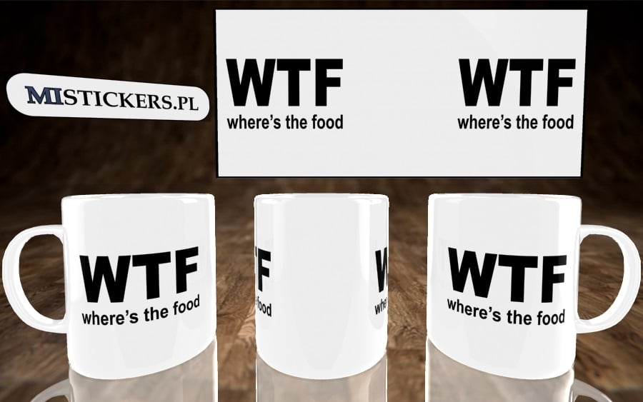 WTF - Where Is Food kubek - zdjęcie 4