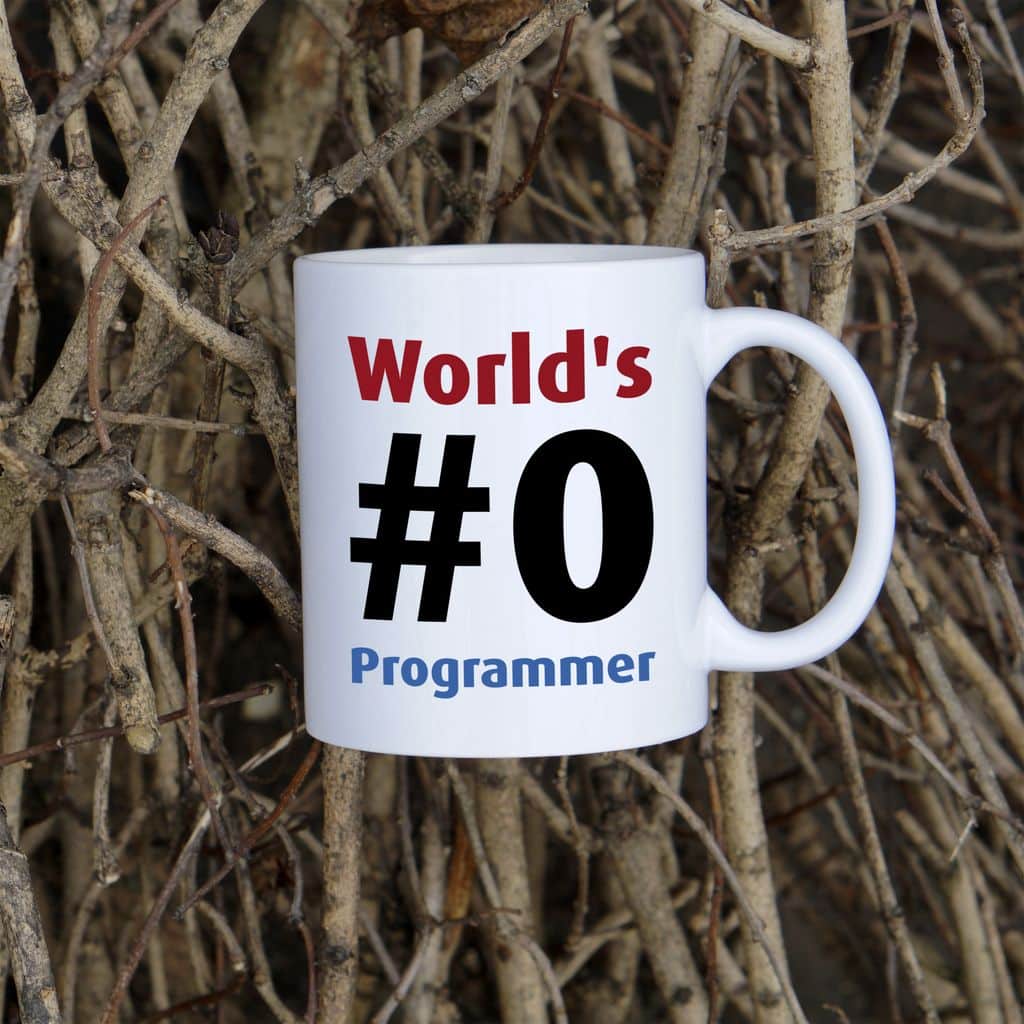 World&#039;s #0 Programmer kubek - zdjęcie 2