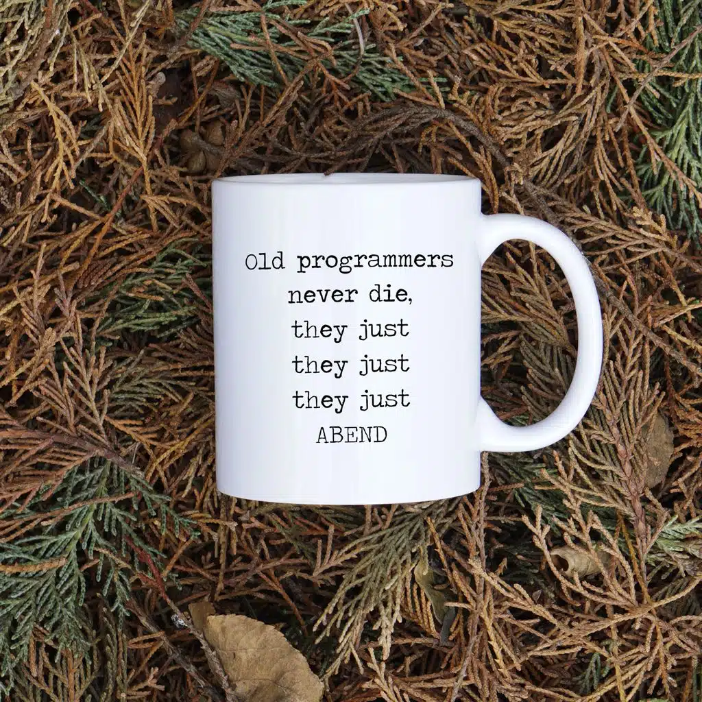 Old programmer never die kubek - zdjęcie 1
