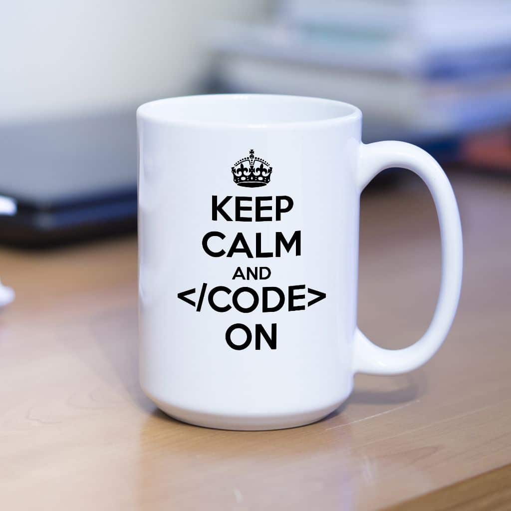 Keep Calm and Code on kubek - zdjęcie 1