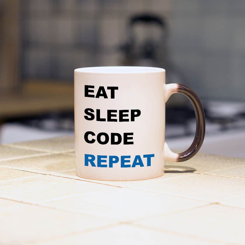 Eat Sleep Code Repeat kubek - zdjęcie 3