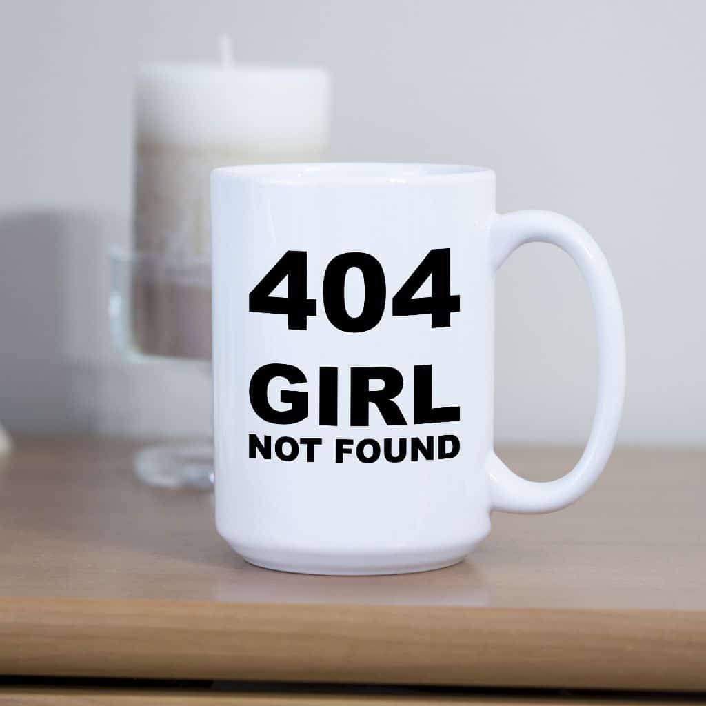 404 Girl not found kubek - zdjęcie 2