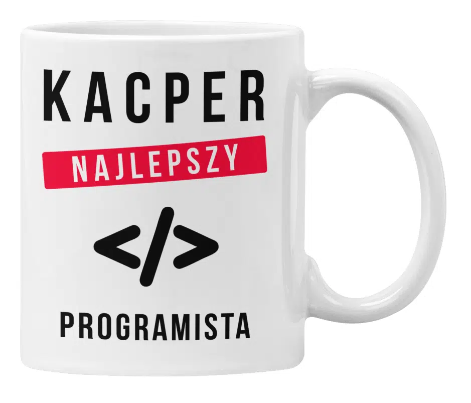 Kubek najlepszy programista z imieniem prezent - zdjęcie 2