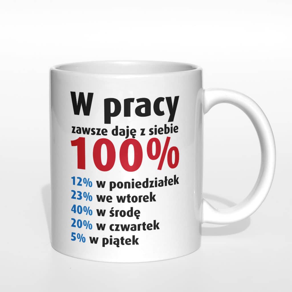 W pracy zawsze daję z siebie 100% kubek - zdjęcie 2