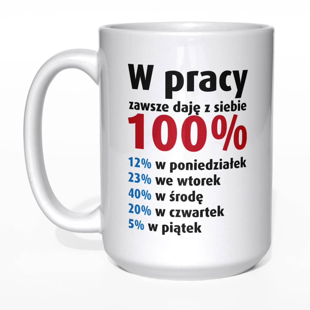 W pracy zawsze daję z siebie 100% kubek - zdjęcie 3