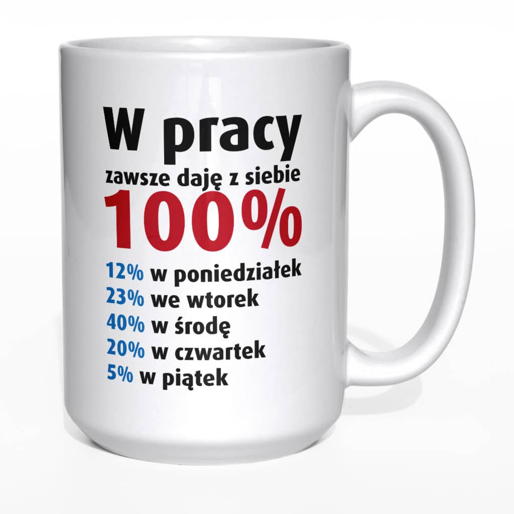 W pracy zawsze daję z siebie 100% kubek - zdjęcie 4