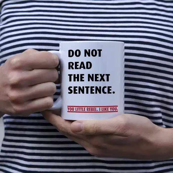 Do not read next sentence kubek - zdjęcie 1