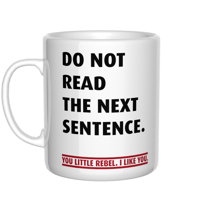 Do not read next sentence kubek - zdjęcie 2