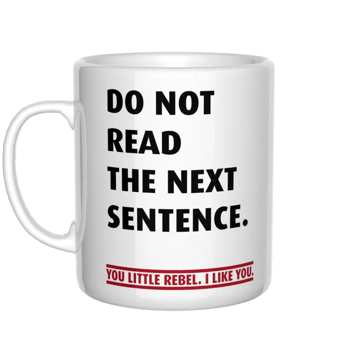 Do not read next sentence kubek - zdjęcie 2