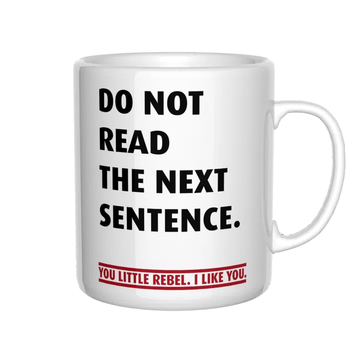 Do not read next sentence kubek - zdjęcie 4