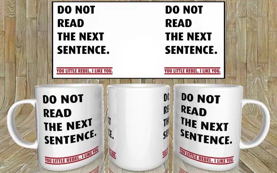 Do not read next sentence kubek - zdjęcie 5