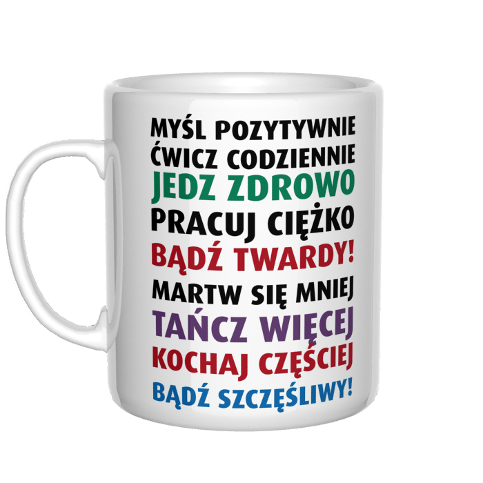 Myśl pozytywne, ćwicz codziennie jedz zdrowo kubek - zdjęcie 2