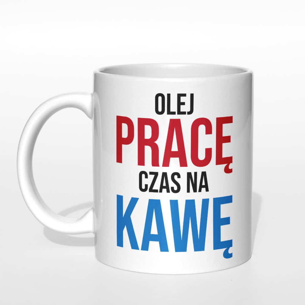 Olej pracę czas na kawę kubek - zdjęcie 1