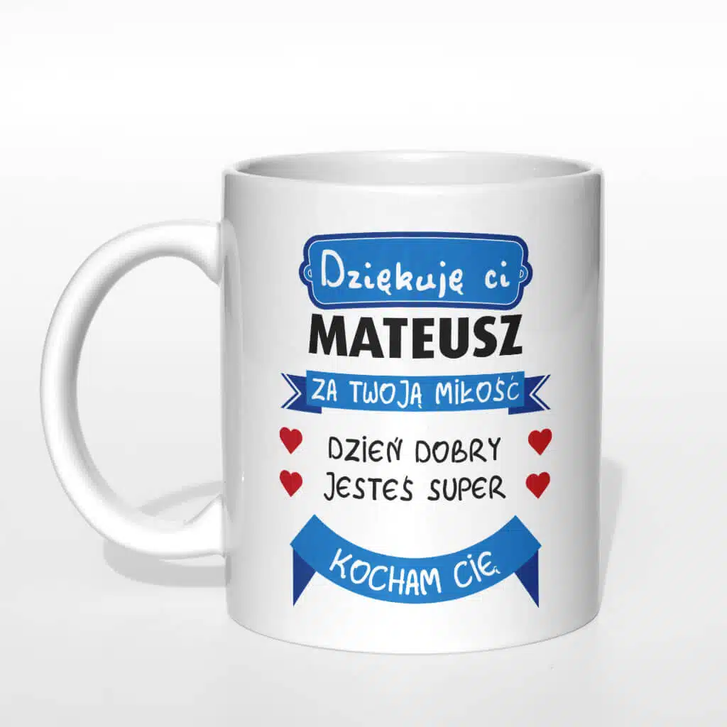 Dziękuję ci [imię partnera] za Twoją miłość kubek - zdjęcie 3