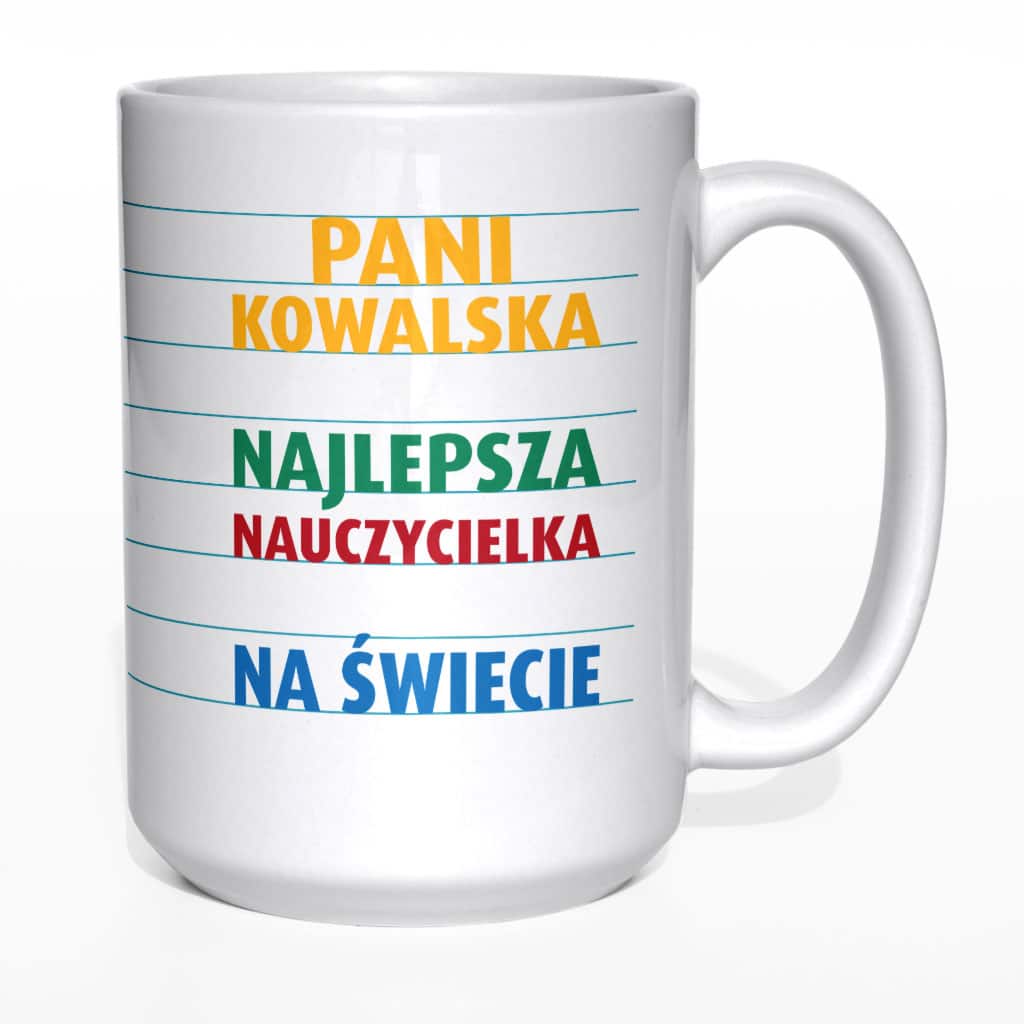 Pani (Nazwisko), najlepsza nauczycielka na świecie kubek - zdjęcie 4