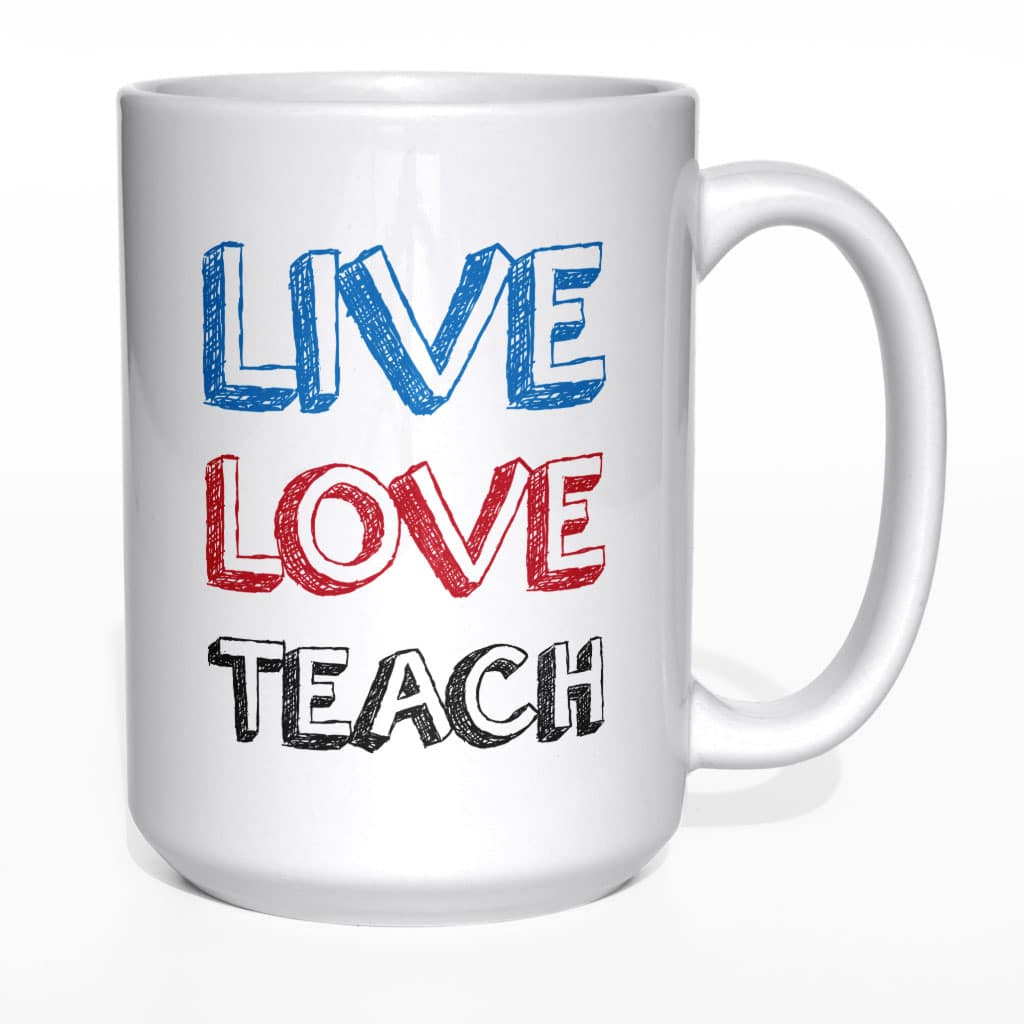 Live love teach kubek - zdjęcie 2