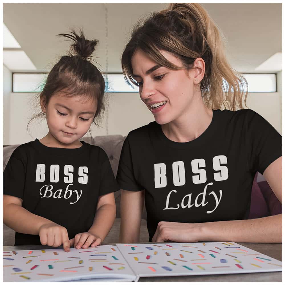 Koszulki dla mamy i córki boss lady i boss baby - zdjęcie 1